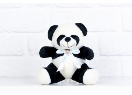 Urso Panda Tedde 12 cm Laço...