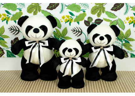 Ursos Panda Amore Laço preto